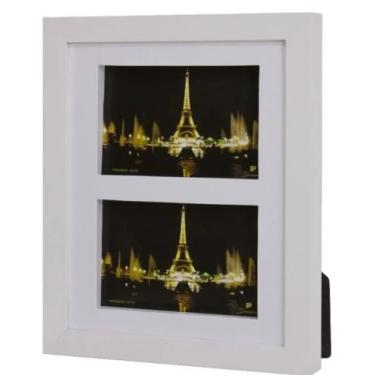 Imagem de Painel Porta Retrato Para 2Fotos 10x15 POP - Decorex, Branco