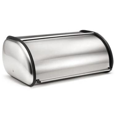 Imagem de Porta Pão Inox Organizador C/ Tampa Retrátil Guarda Pães - PGB