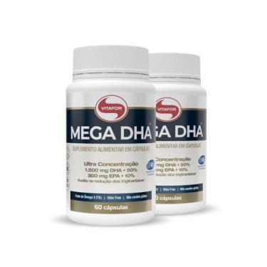 Imagem de Kit 2 Mega DHA 1500mg Vitafor 60 Cápsulas
