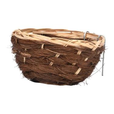 Imagem de Generic de pássaro de bambu tecido à mão, caverna de criação, jardim, quintal de incubação, cabana suspensa, casa de pássaros para periquitos,