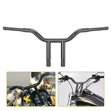 Imagem de Mofun 12" Handlebar T Bar 1.25" Steel Pipe Compatible with Harley Dyna Low Rider Fat Bob Super Glide Street Bob 1996-2024, Sportster 1200 883, Softail Fat Boy Heritage Classic, Gloss Black