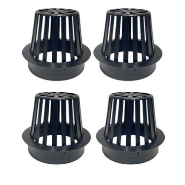 Imagem de Kit 4 Abacaxi Hemisférico Ralo Anti Folhas 100mm Plástico Calha - FICO