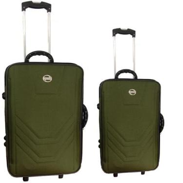 Imagem de Kit conjunto 2 malas viagem village anac- grande e pequena, Verde escu