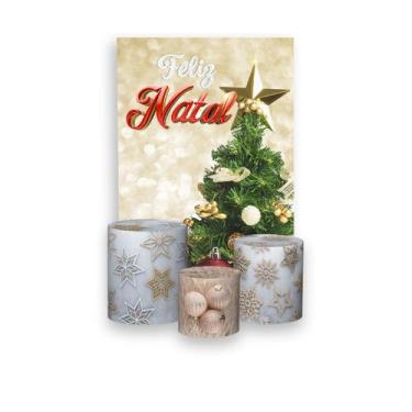 Imagem de Painel De Festa Vertical 1,50 x 2,20 + Trio De Capas Cilindro - Natal 