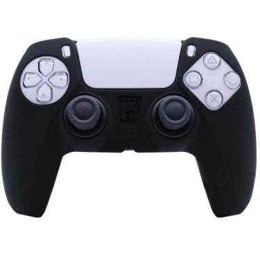 Imagem de Capa Protetora Silicone Controle Ps5 Preta - FLY ACE. 