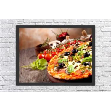 Imagem de Quadro Decorativo Pizzarias Pizza Gourmet Cozinhas Restaurantes Decora