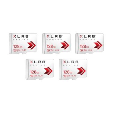 Imagem de PNY Cartão de memória microSDXC para jogos XLR8 de 128 GB, pacote com 5-100 MB/s, UHS-I, 4K UHD, Full HD, U3, V30, A2 - Micro SD para console portátil de jogos em Nintendo-Switch, Steam Deck,