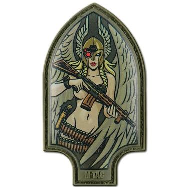 Imagem de M-Tac Morale Patch Valkyrie – Patch militar tático de PVC com suporte de gancho – Remendos para colete, mochilas, chapéus (Oliva)