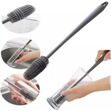 Imagem de Kit 24 Escova Lavar Garrafa Copos Mamadeira Taça De Silicone - Maf Sho
