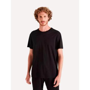 Imagem de Camiseta Reserva Masculina Regular Pima Cores Preta-Masculino