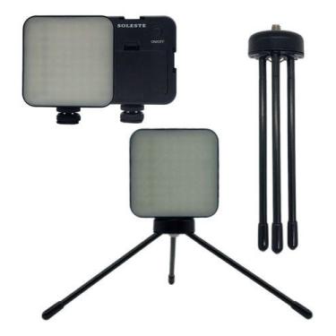 Imagem de Mini Iluminador Led Soleste W-81+mini Tripé De Mesa T, 110V/220V