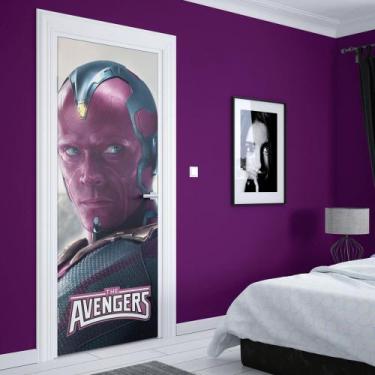 Imagem de Adesivo de Porta Vingadores Visão - Império da Impressão, M - 80cm X 2
