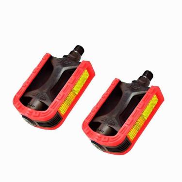 Imagem de Pedal Mtb 1/2 Export Bicolor Preto com Vermelho - ROYAL CICLO