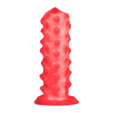 Imagem de Capa de dedo em silicone com saliências massageadoras - Pau Brasil, Ve