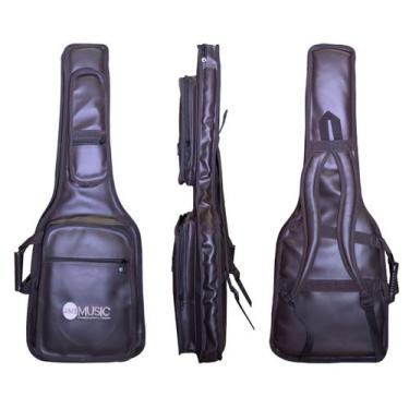 Imagem de Capa p/ guitarra premium couro "ams" marrom - JPG