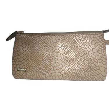 Imagem de Necessaire Couro Mellys Craquelada Bege