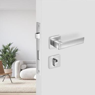 Imagem de Fechadura Metro Light p/ Porta Externa 1750 Cromo Acetinado IMAB