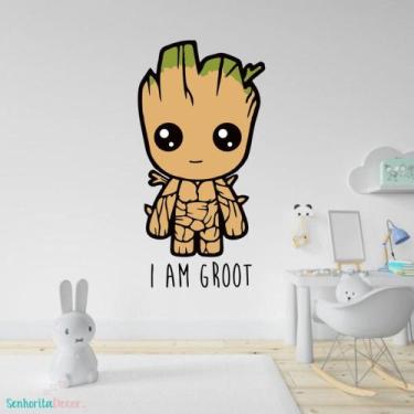 Imagem de adesivo de parede groot  guardiões da galáxia - Senhorita Decor