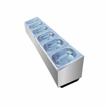 Imagem de Condimentadora Lateral Refrigerada 6 Cubas ZPCNLR06 Inox - Zepper