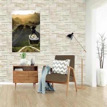 Imagem de Papel de Parede Autocolante Pedras Neutras Canjiquinha 310x58cm - Pape