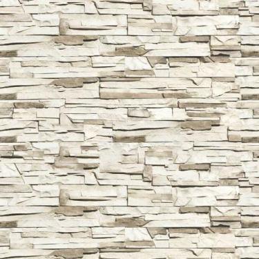 Imagem de Papel de Parede Decorativo Pedra Canjiquinha Tons Areia 3,0m - DEKAL D