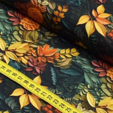 Imagem de Tecido Estampado Para Patchwork - Folhas de Outono 3 (0,50x1,50) - Fab