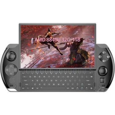 Imagem de GPD Win 4 2024, Portable Handheld Game Console 6" Touchscreen 1920X1080 Mini Laptop UMPC Win 11 CPU AMD Ryzen 7 8840U 32GB LPDDR5 RAM/2TB M.2 NVMe 2280 SSD （Black）
