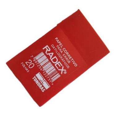 Imagem de Papel Corretivo Erros Datilografia Radex Estojo C/ 20 Folhas