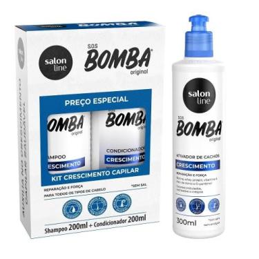 Imagem de Kit SOS Bomba Original 200ml com Ativador de Cachos Salon Line - S.O.S