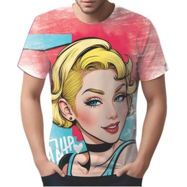 Imagem de Camiseta Camisa Tshirt Estampa Mu.lher Loira Pop Art Moda 6 - Enjoy Sh