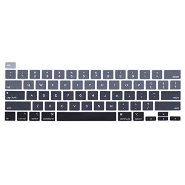 Imagem de Capa de teclado WYGCH para MacBook Pro de 16 polegadas 2019 versão A2141 com teclado de silicone Touch Bar protetor fino premium para MacBook Pro 13 polegadas modelo A2289/A2251 (versão 202020)., Rainbow gray