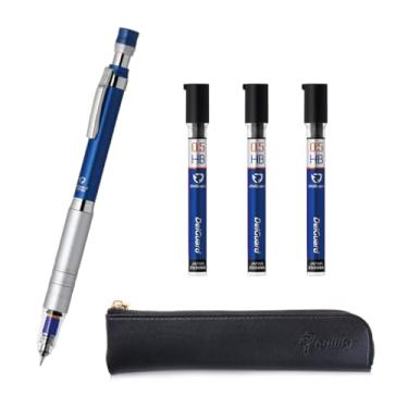 Imagem de ZEBRA Delguard Type Lx 0,5 grafite azul e 0,5 HB, capa fina preta original QULLITY para caneta, 1 unidade (pacote com 3)