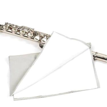 Imagem de Pano de polimento de limpeza de instrumentos musicais de camada dupla para saxofone, flauta, trompete, chifre francês, instrumentos de latão, 2 peças