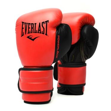 Imagem de Everlast Luvas de boxe Powerlock 2 Hook & Loop | Luvas de treinamento de luta | Gancho e laço com suporte durável para mão e pulso | Bolsa pesada e treinamento físico (vermelho, 473 ml)