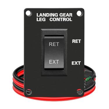 Imagem de Interruptor de substituição de trem de pouso com painel de ferro preto, interruptor de trem de pouso de metal antiferrugem adequado para trailers e trailers de 5ª roda, 1,5 m de comprimento