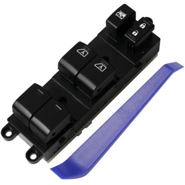 Imagem de Woodzdon Interruptor de janela Master Power Window Side 25401-ZL10A Apto para Nissan Pathfinder 2007-2012 Botão de controle da janela dianteira esquerda com duas funções automáticas Plug and Play