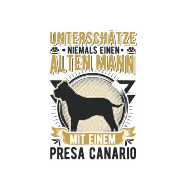 Imagem de Presa Canario Notizbuch: Presa Canario Alter Mann Dogo Canario / 6X9 Zoll / 120 Linierte Seiten