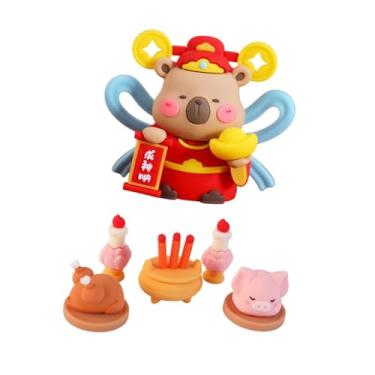 Imagem de IEUDNS Chinês Sorte Estatueta Decoração Dos Desenhos Animados Estátua Mini Feng Shui Presente Ornamento de Mesa para Escritório Sala Estar Prateleira Me, Estilo C