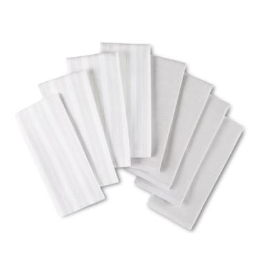 Imagem de KitchenAid Toalhas de cozinha listradas de cambraia pacote com 8, absorvente 100% algodão tecido, cinza carvão/branco, 43 x 71 cm