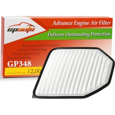 Imagem de EPAuto Filtro de ar GP348 (CA10348) para painel Chrysler/Jeep para Wrangler (2007-2017), Wrangler JK (2018)