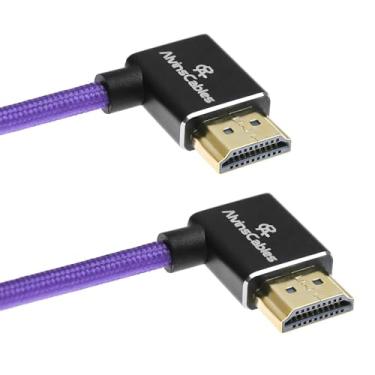 Imagem de Alvin's Cables Cabo HDMI 8K para Atomos Ninja, 2.1 48Gbps 8K @60Hz 4K@120Hz Cabo espiral trançado de alta velocidade para Sony FS5 FS7 FX9, BMPCC, para Canon C300 C500, para Feelworld, ângulo direito