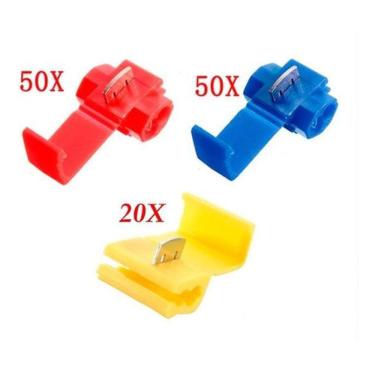 Imagem de Kit 120 Conector Elétrico Derivação Emenda Fios 0,75Mm A 6Mm