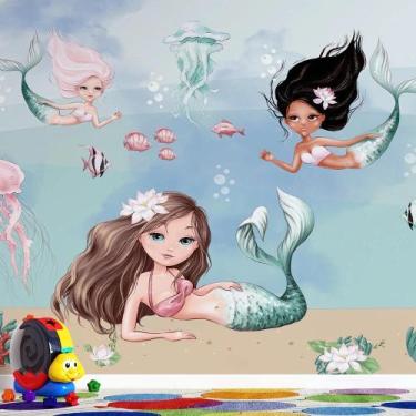 Imagem de Papel de Parede Infantil Sereia AL 05 - AloPapers, 2,50m de largura, 1