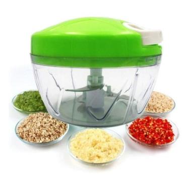 Imagem de Mini Processador Manual de Alimentos Triturador 3 Lâminas Multifuncion