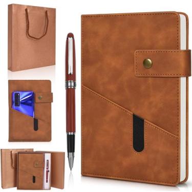 Imagem de Caderno Diário Marrom A5 - Couro Forrado - 100 Páginas