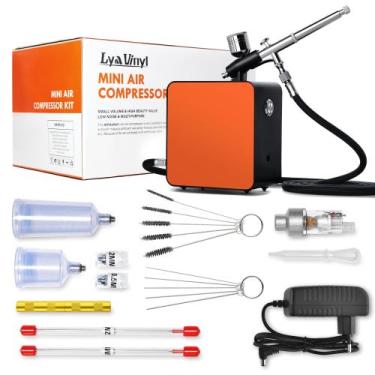 Imagem de Kit Aerógrafo Lya Vinyl Mini com Compressor de Ar 40 PSI