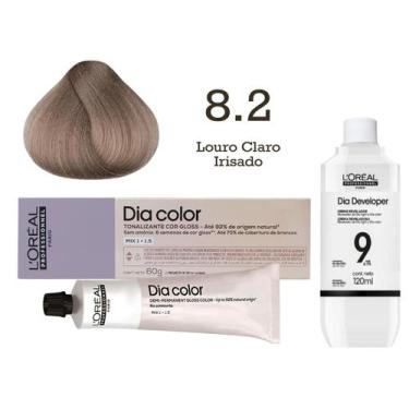 Imagem de Tonalizante Dia Color 8.2 Louro Claro Irisado + Emulsão Reveladora 9v 