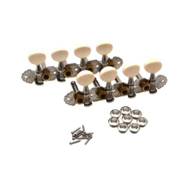 Imagem de MERIGLARE Ajuste de guitarra PEGS Mandolim Substituições Profissionais de instalação fácil Instrumento musical Peças para 8 guitarras de cordas banjo, Prata