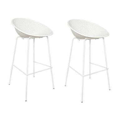 Imagem de Kit com 2 Banquetas de Jardim Drops Branco