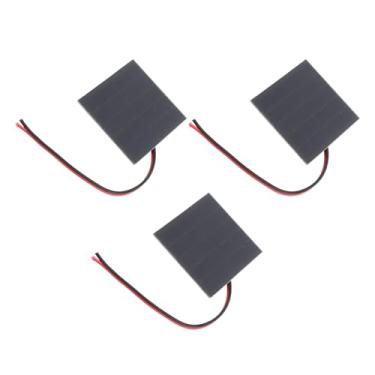 Imagem de 1W Kit de Painel Solar de Silício Monocristalino de 1W, 3 PCS Painéis Solares Com Luzes LED, Materiais Fotovoltaicos de Bricolage para Projetos Escolares